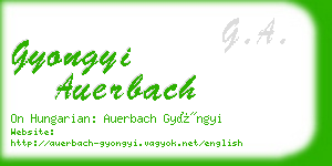 gyongyi auerbach business card